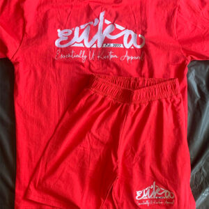 Signature Bodycon Shorts Set - Red